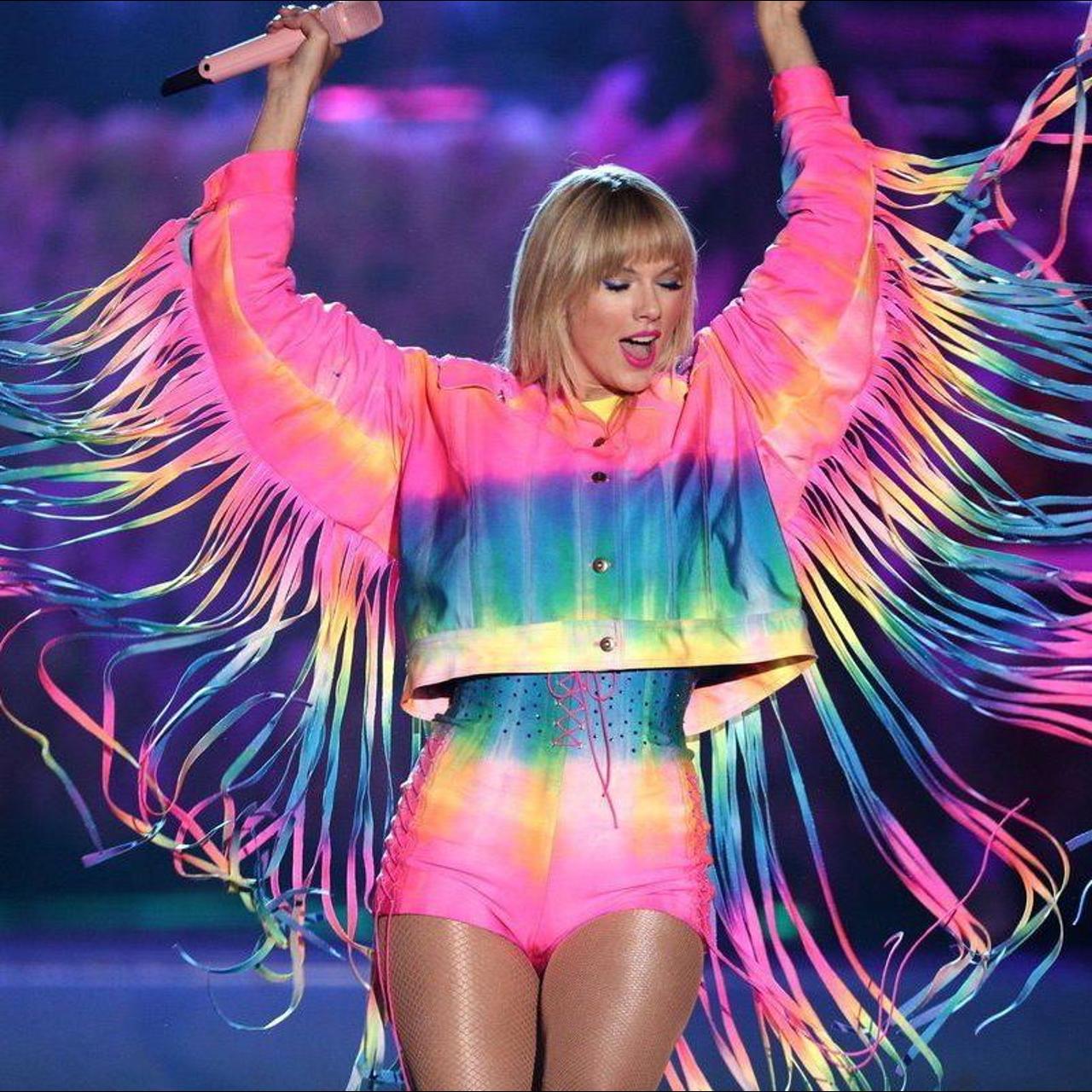 Taylor Swift Rainbow Fringe Lover Jacket This... - Depop