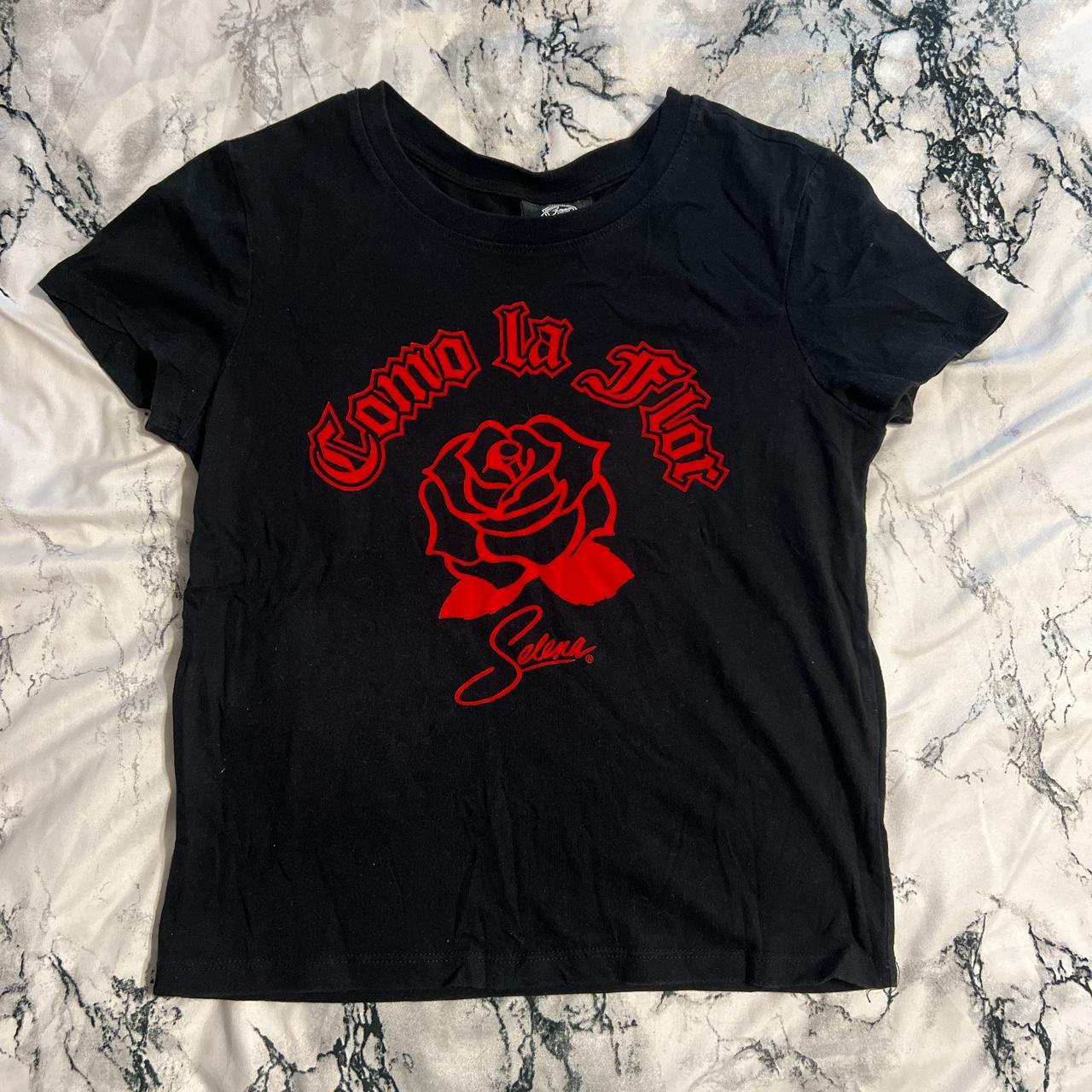 selena Como La Flor shirt🥀 -size medium, fits as a... - Depop