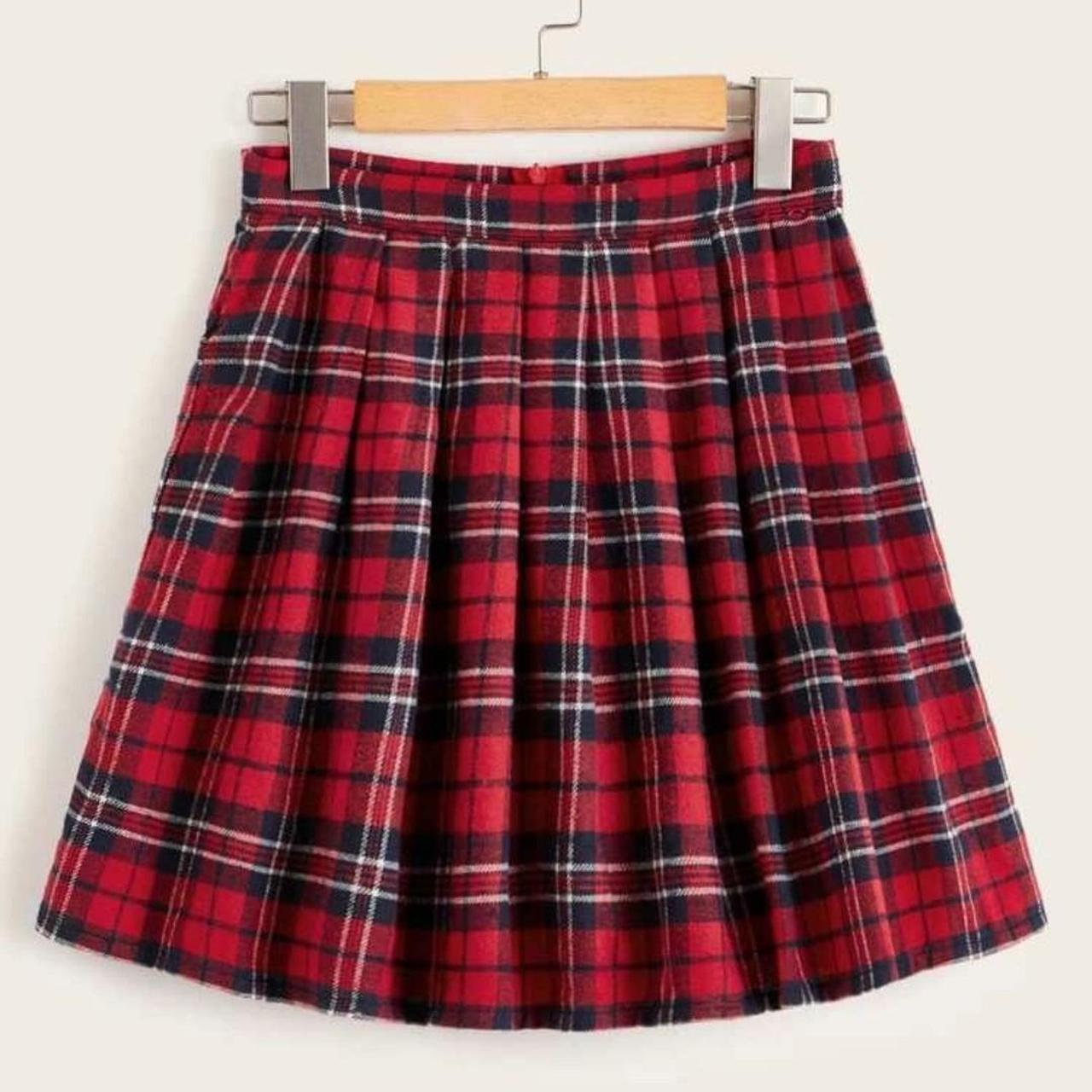 Tartan Plaid Pleated Skirt Shein Never Worn Depop 5953