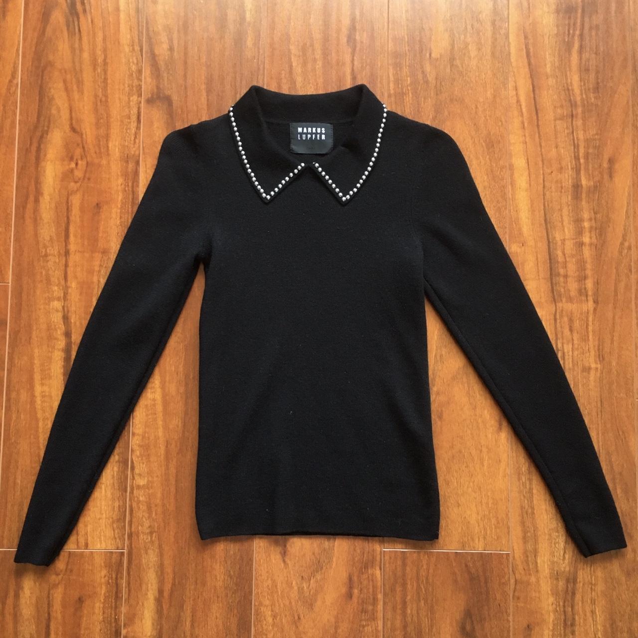 Beaded hot sale collar sweater