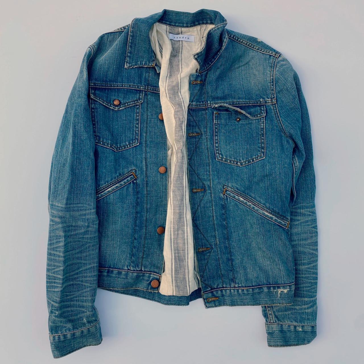 Sandro paris denim on sale jacket