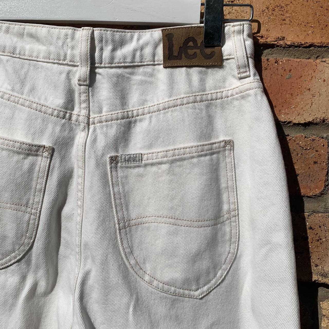 womens white lee jeans