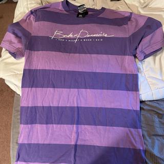 dark purple striped shirt