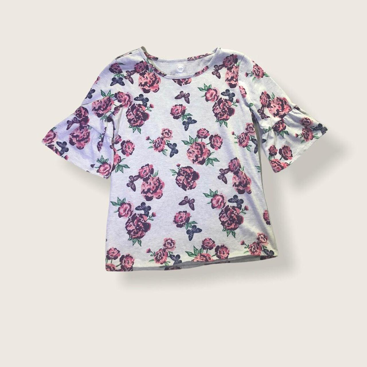 Women's Grey and Pink Blouse