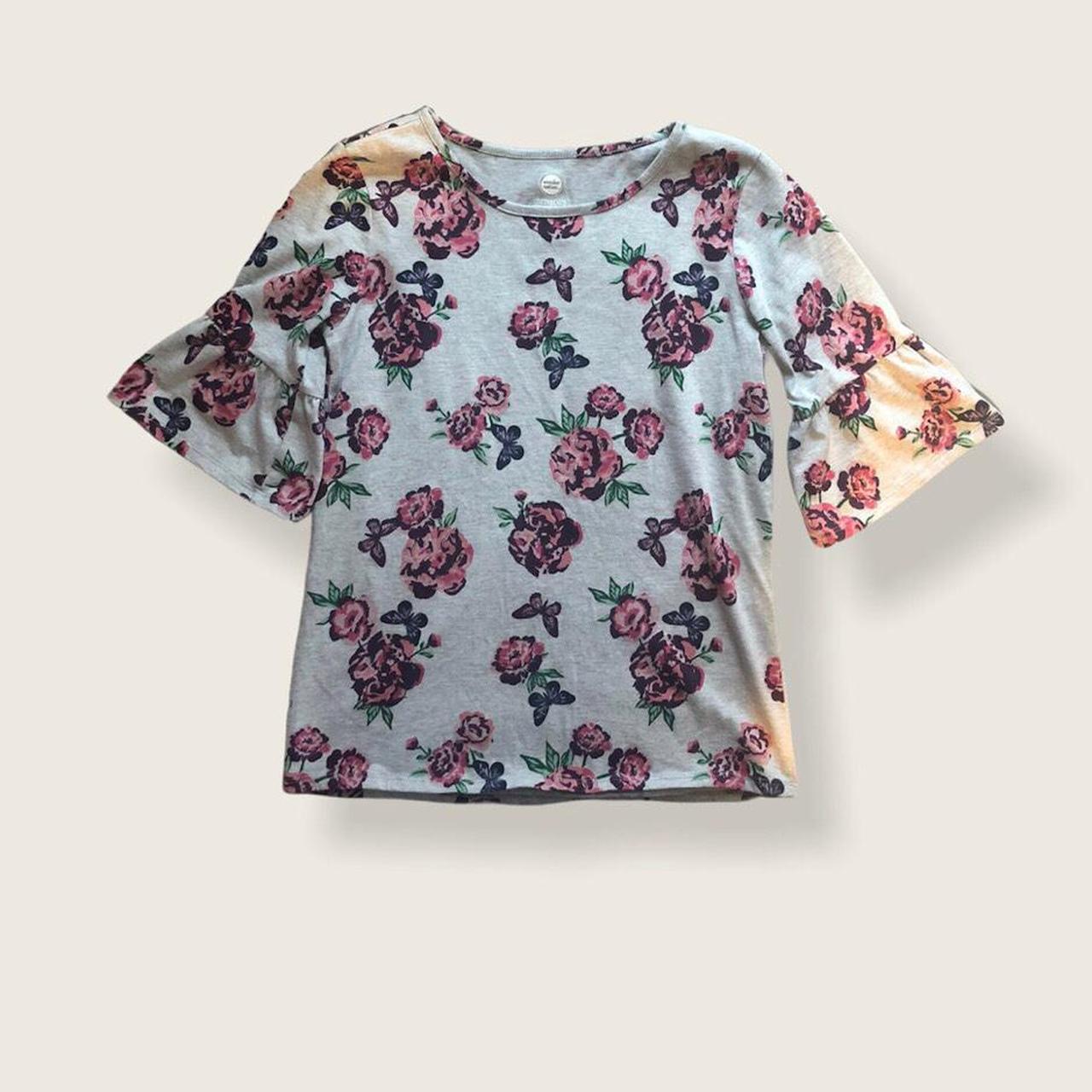 Women's Grey and Pink Blouse (2)