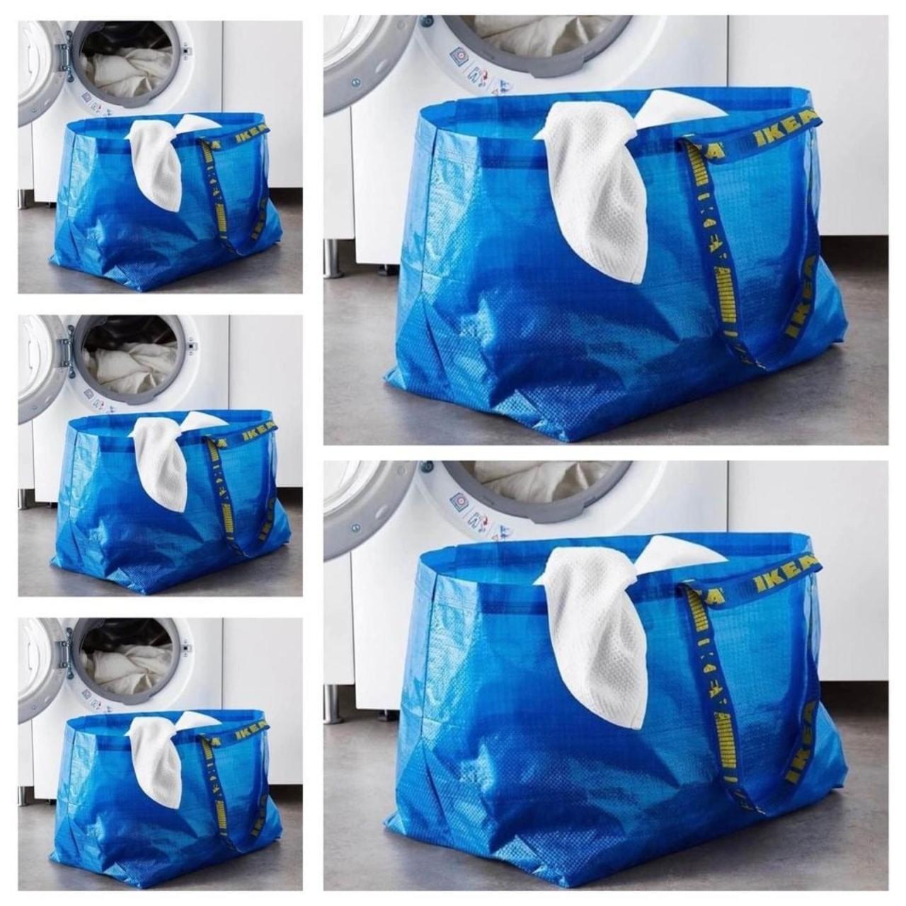 5 IKEA Blue BAG IKEA Large Bag Blue REUSABLE TOTE... Depop