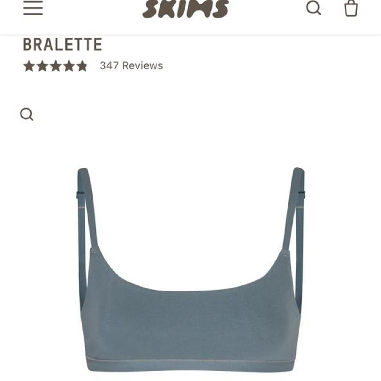 Skims cotton jersey bralette kyanite Size L Depop