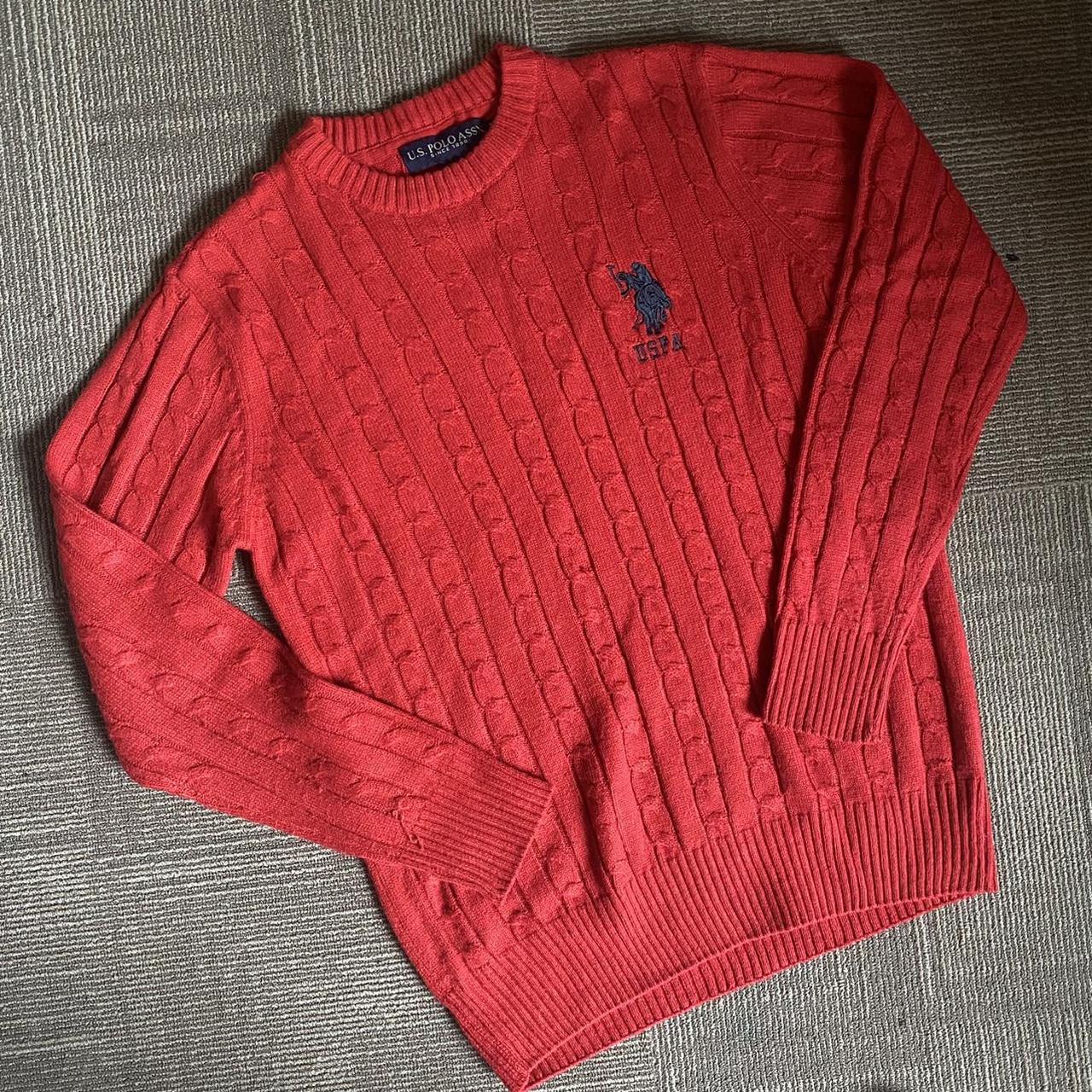 U.S. Polo Assn. Women's Red Jumper | Depop