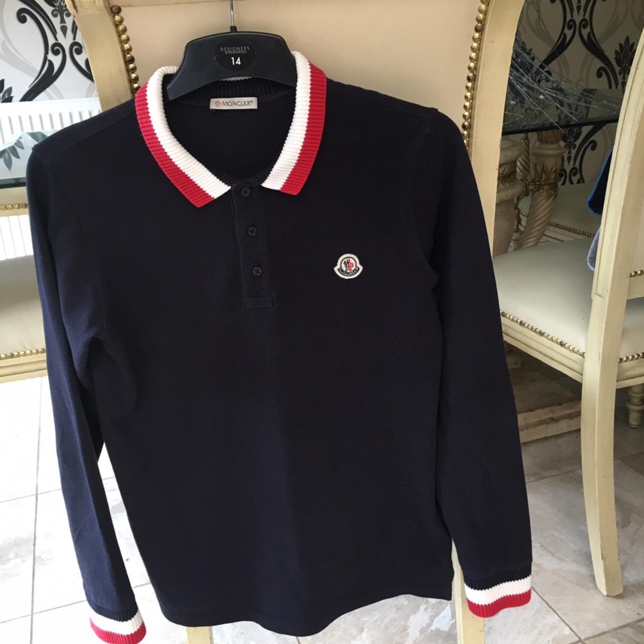 Moncler Long Sleeved Polo Shirt Yrs Moncler Depop