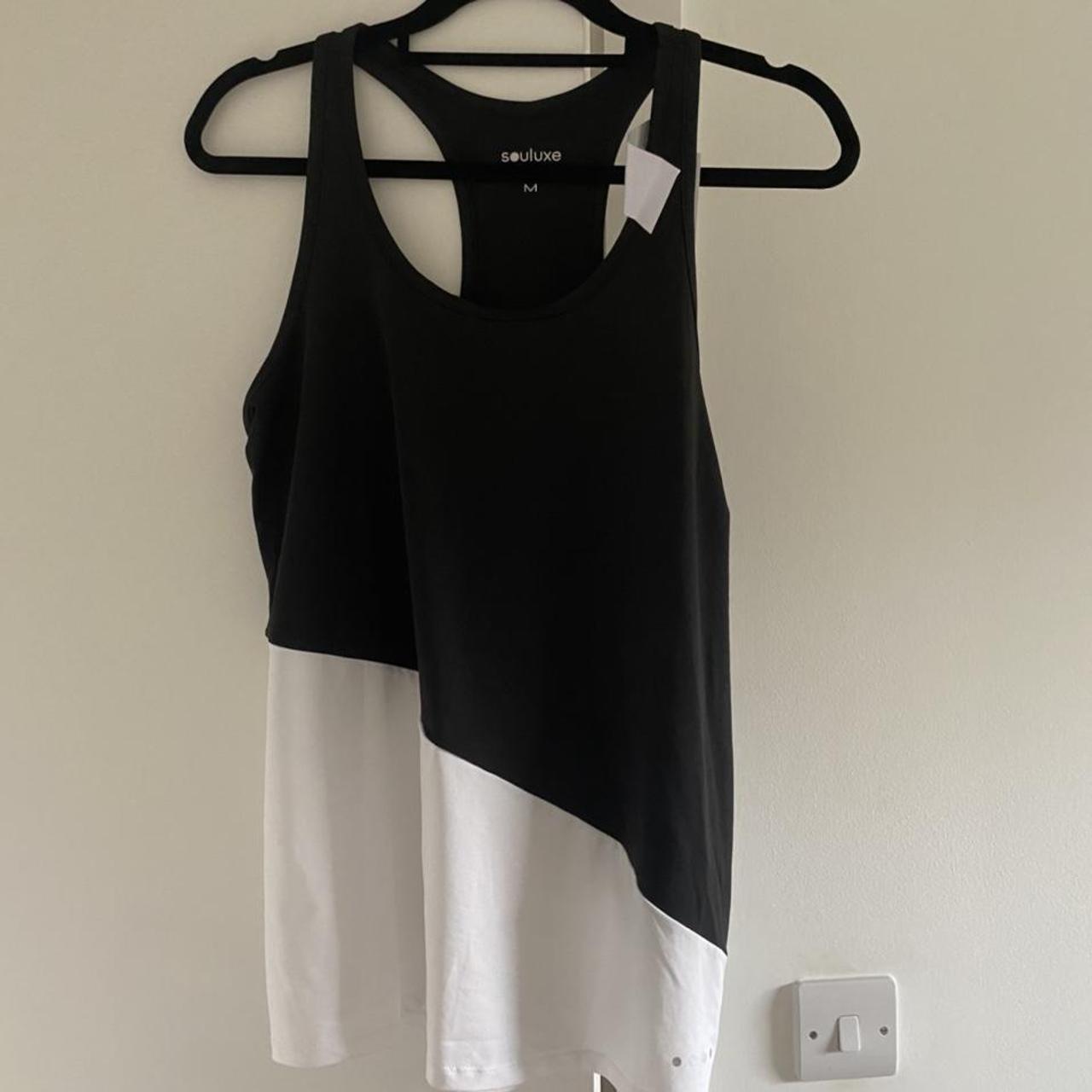 Souluxe/matalan gym top black and white with tags,... Depop