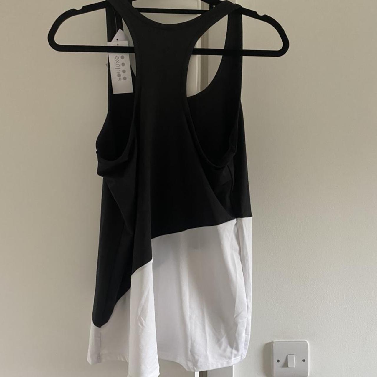 Souluxe/matalan gym top black and white with tags,... Depop