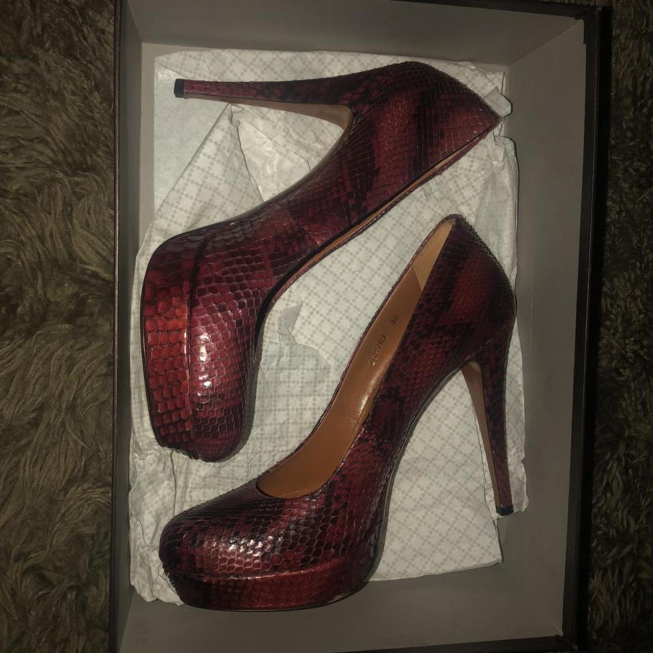 Gucci snakeskin hot sale heels