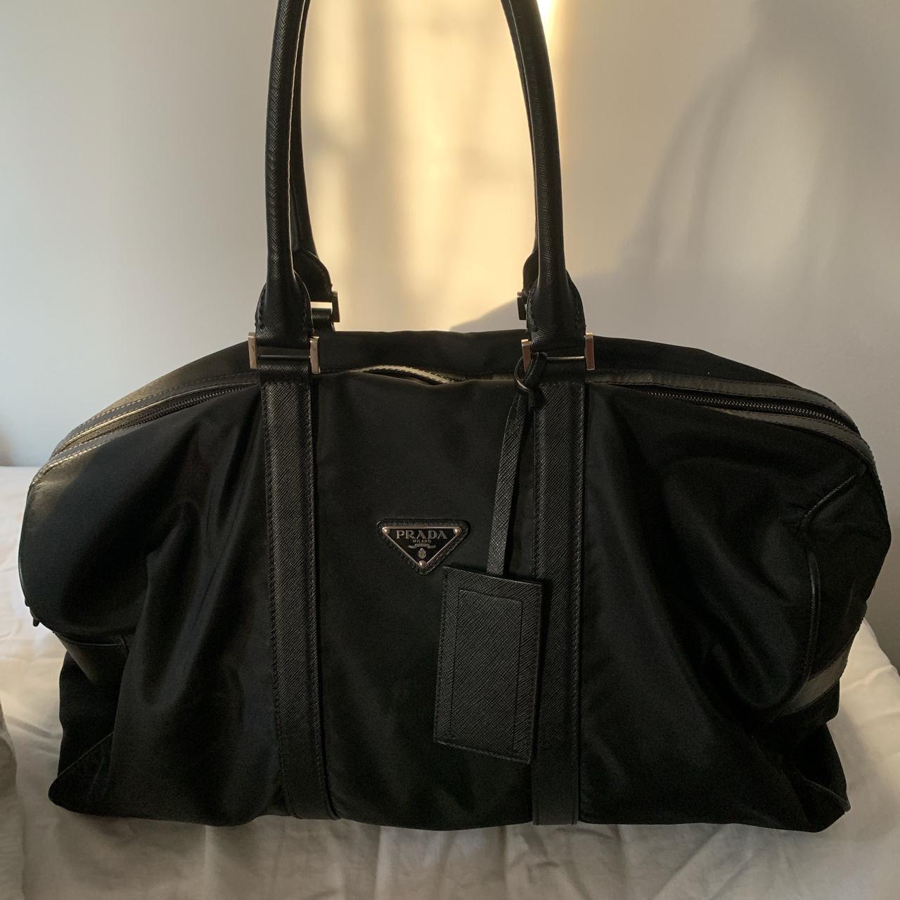 Prada Black Nylon and Leather Duffle Bag Prada