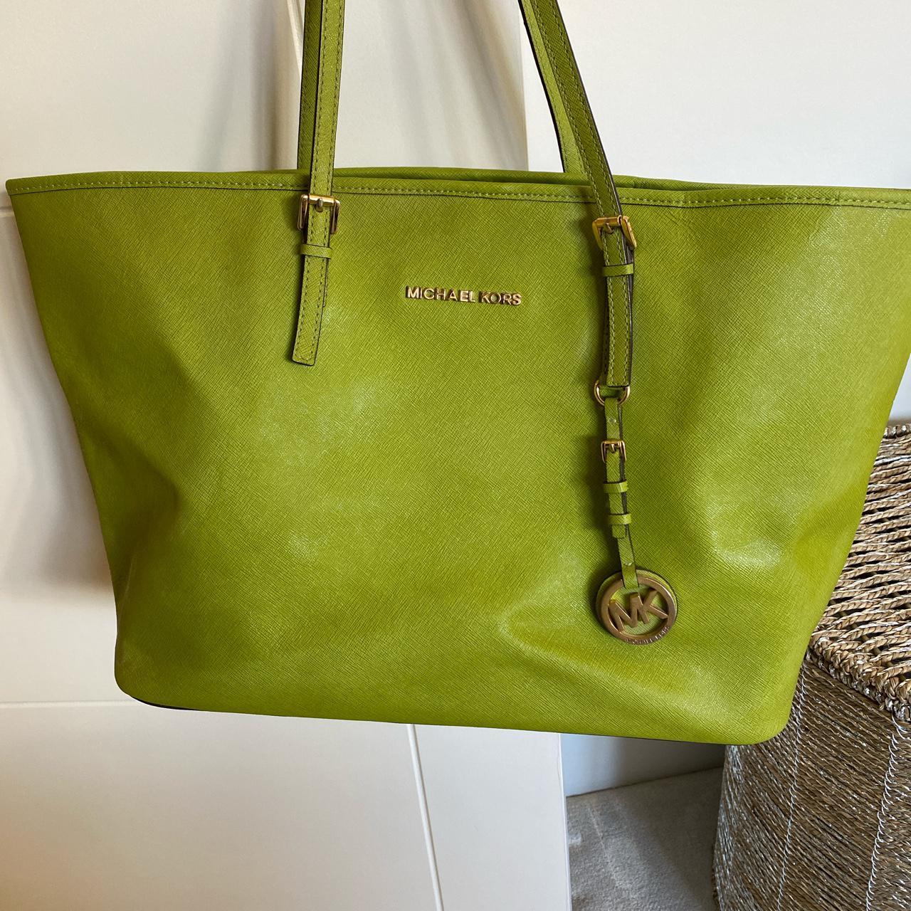 Lime green mk purse sale