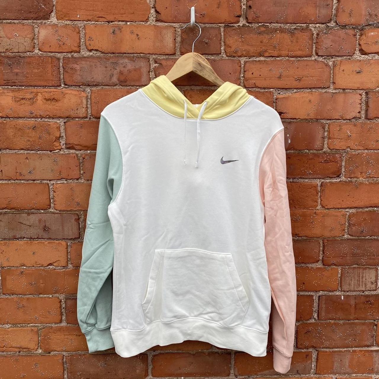 Retro Colourblock NIKE Mini Swoosh Hoodie Jumper Depop