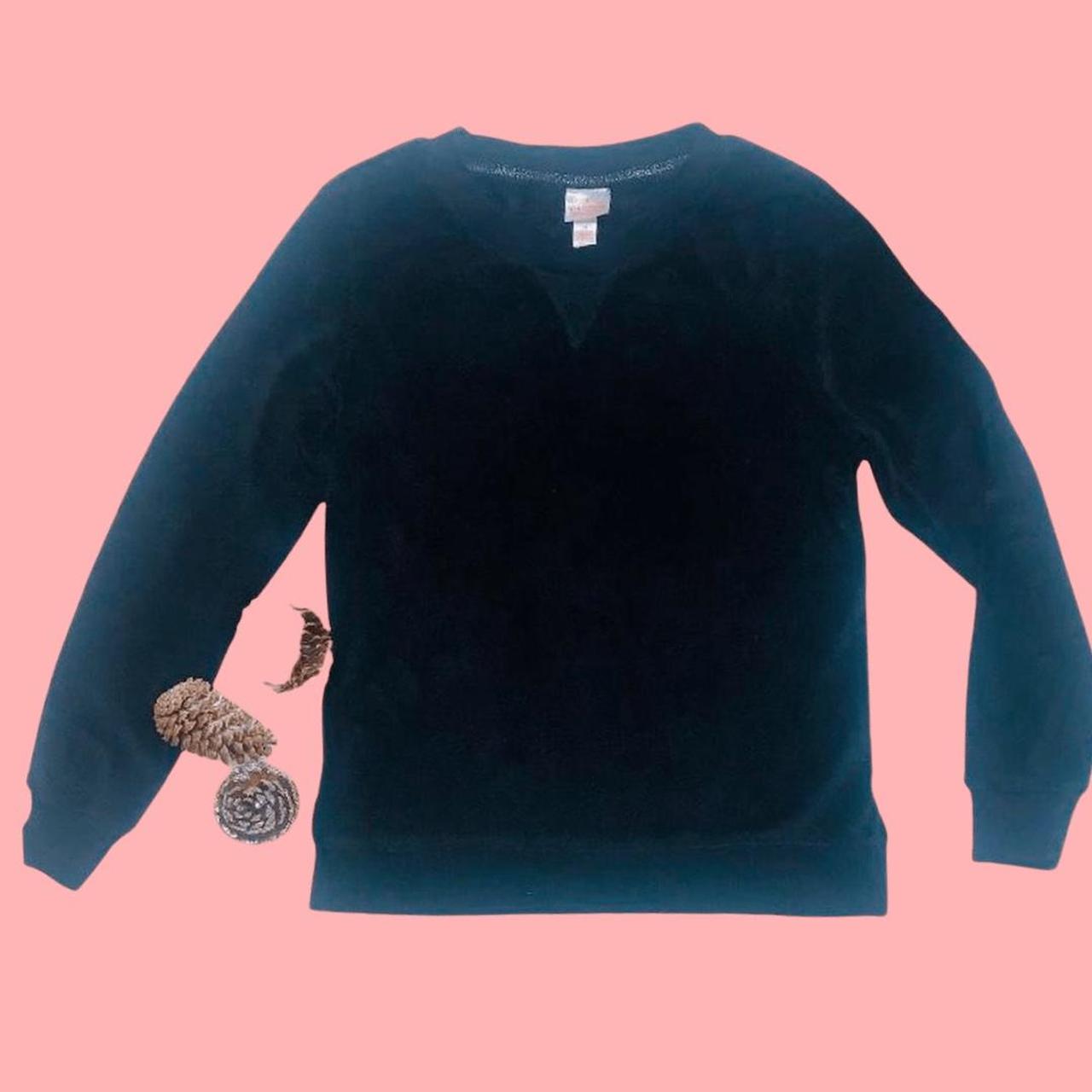 black fuzzy sweatshirt