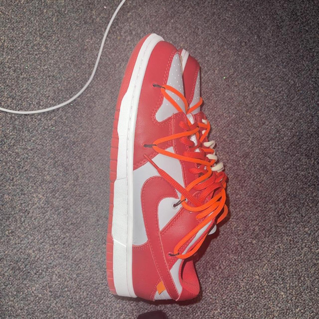 off white x dunk low university red