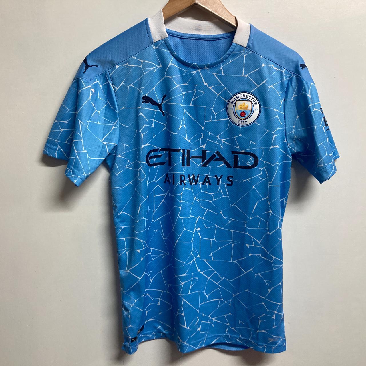 Manchester City Puma Men's 2020-21 Home Football... - Depop