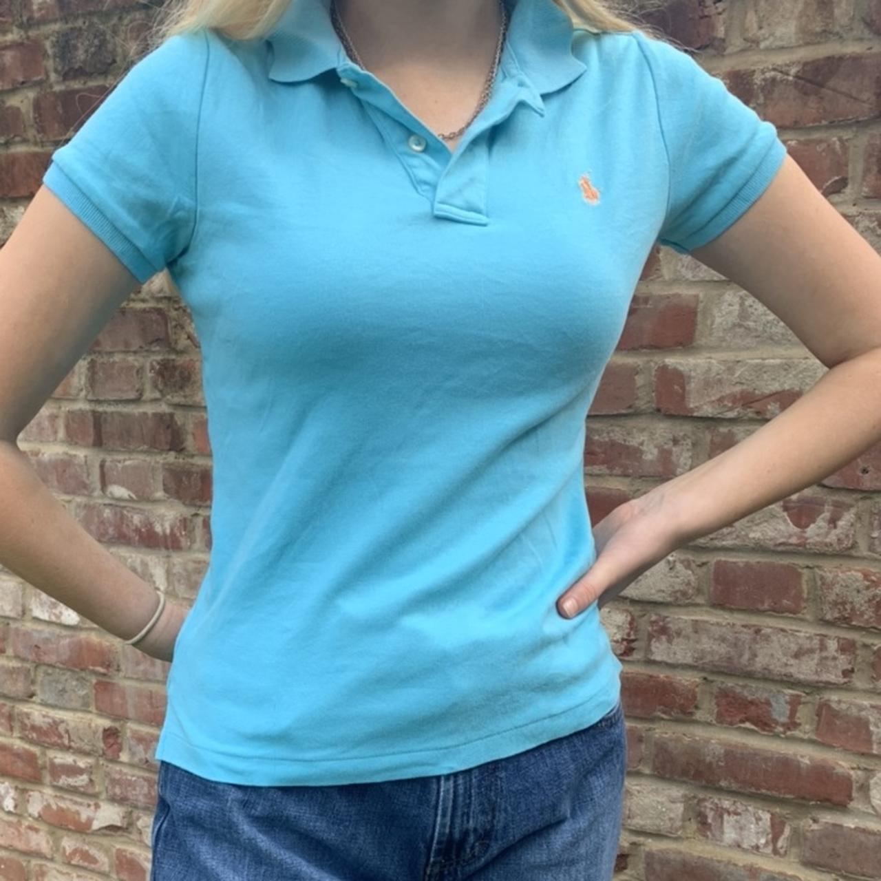 Light blue ralph lauren polo shirt womens online