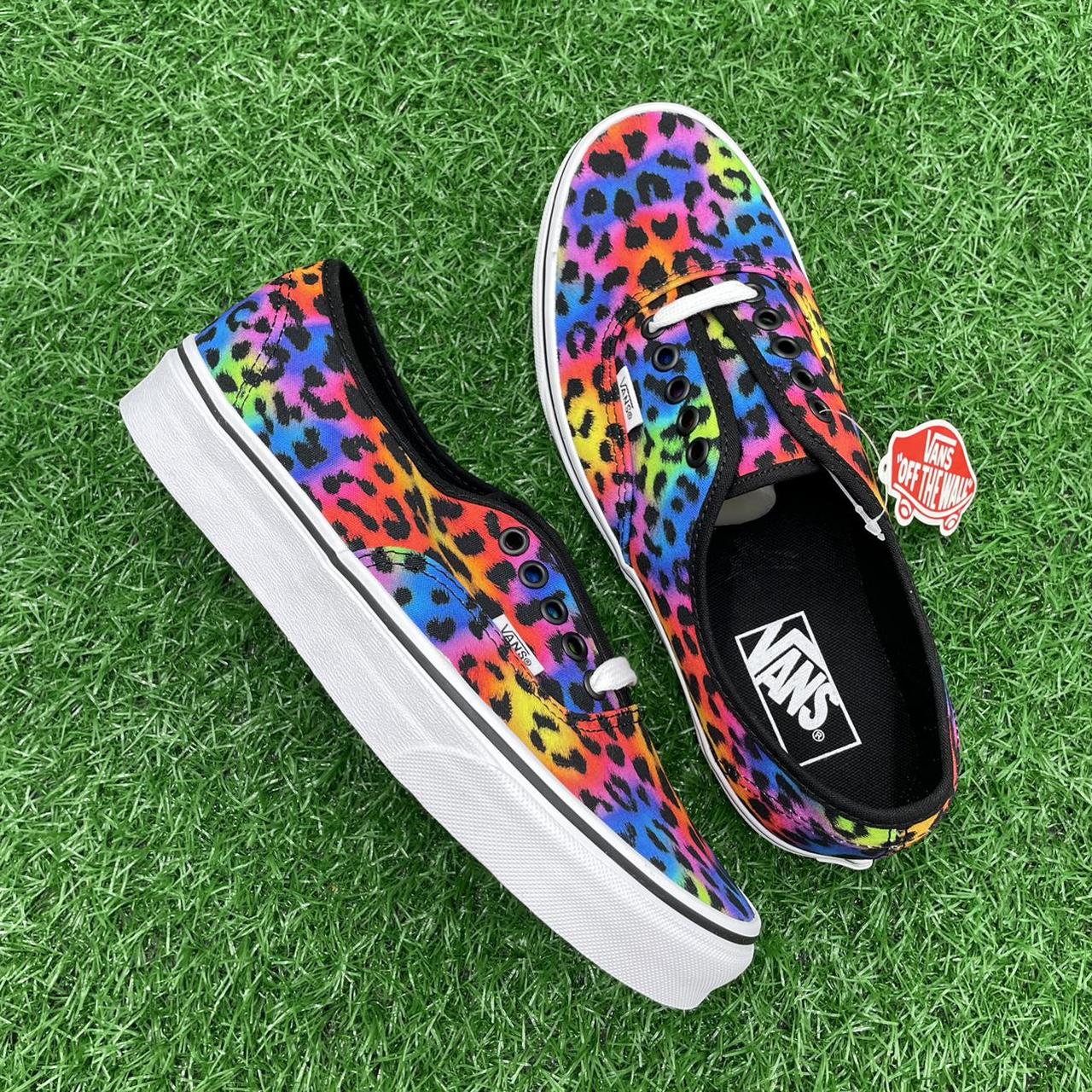 rainbow leopard print vans