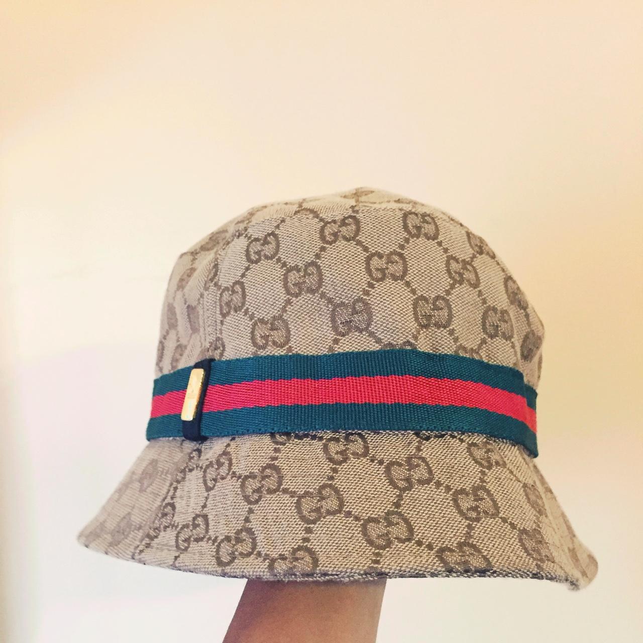 Vintage gucci bucket hat hot sale