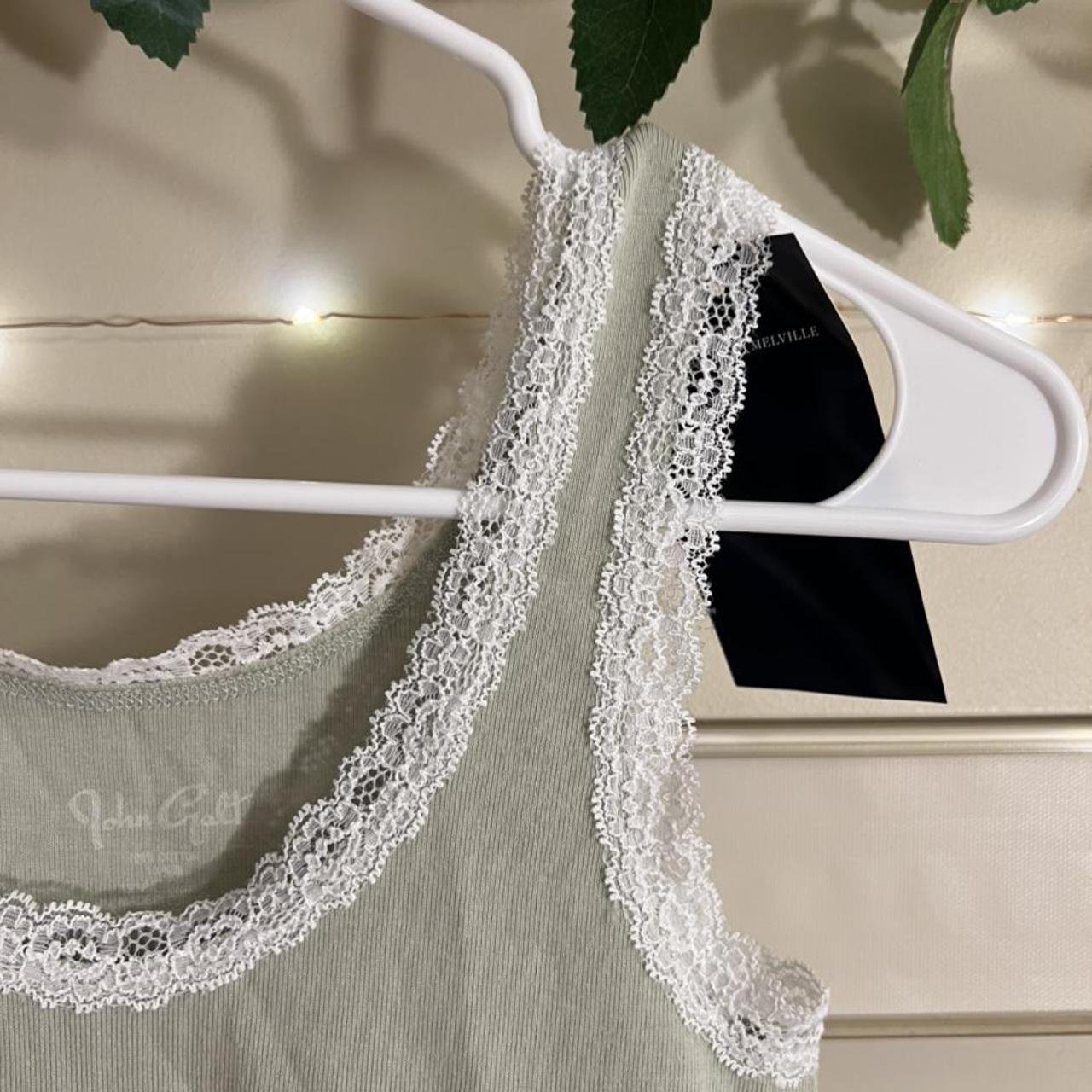 brandy eden lace green tank top NEW WITH... Depop