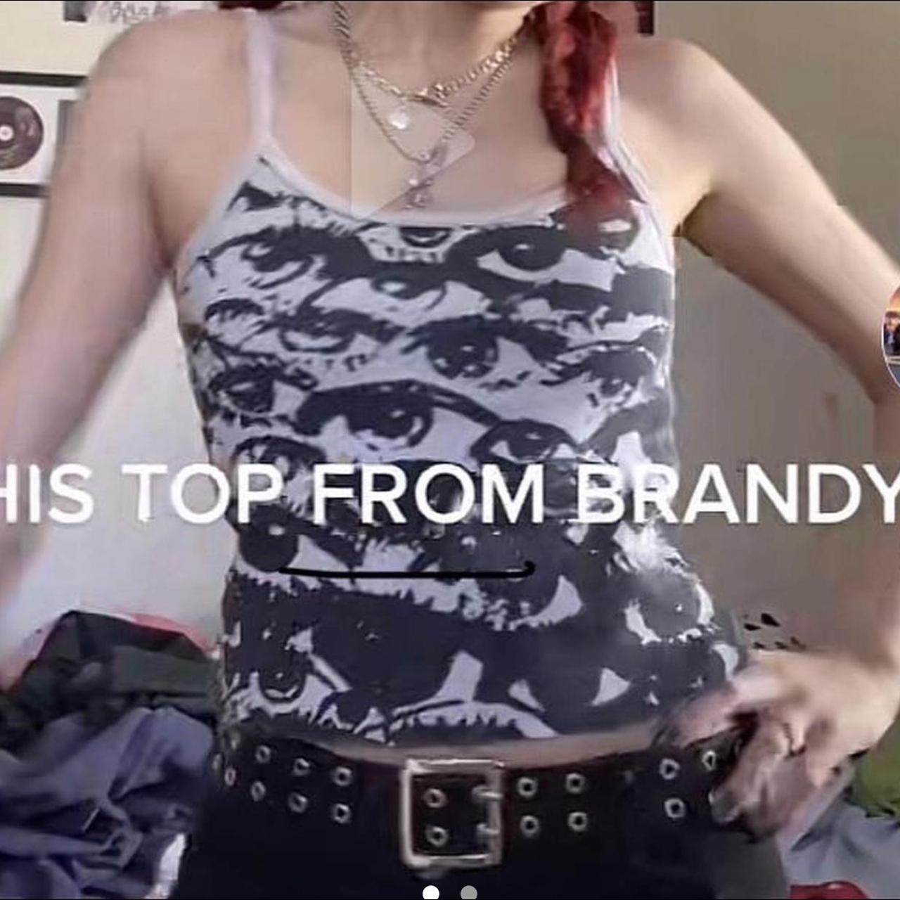 brandy melville eye tank NEW WITH TAGS!! Depop