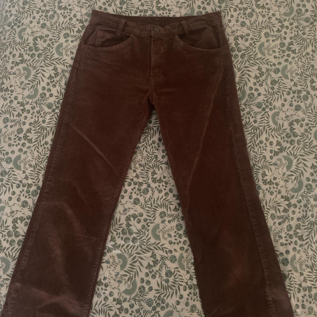 brandy melville jada low rise brown corduroy pants... Depop