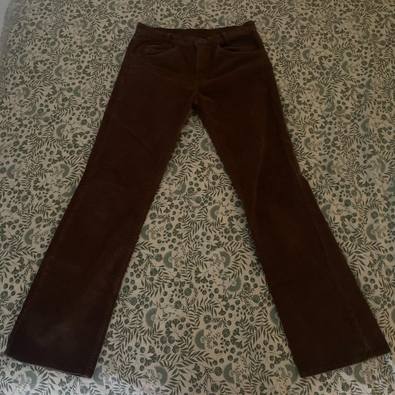 brandy melville jada low rise brown corduroy pants... Depop