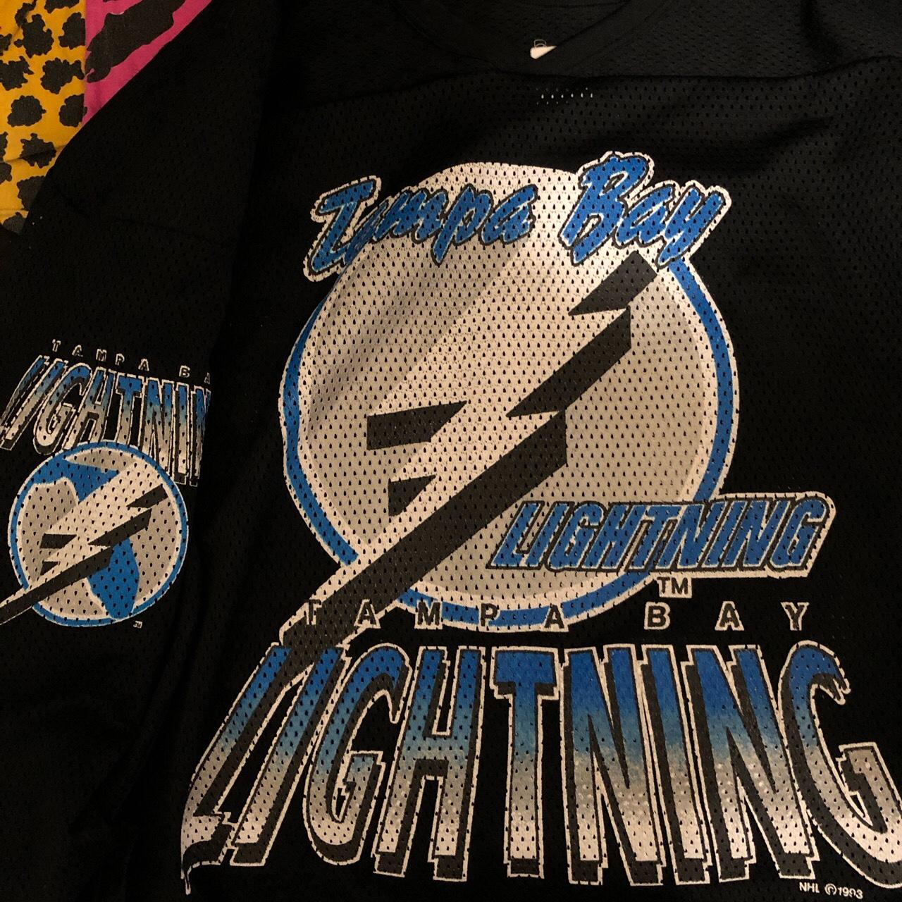 Vintage Tampa Bay Lightning CCM Hockey Jersey SIZE - Depop