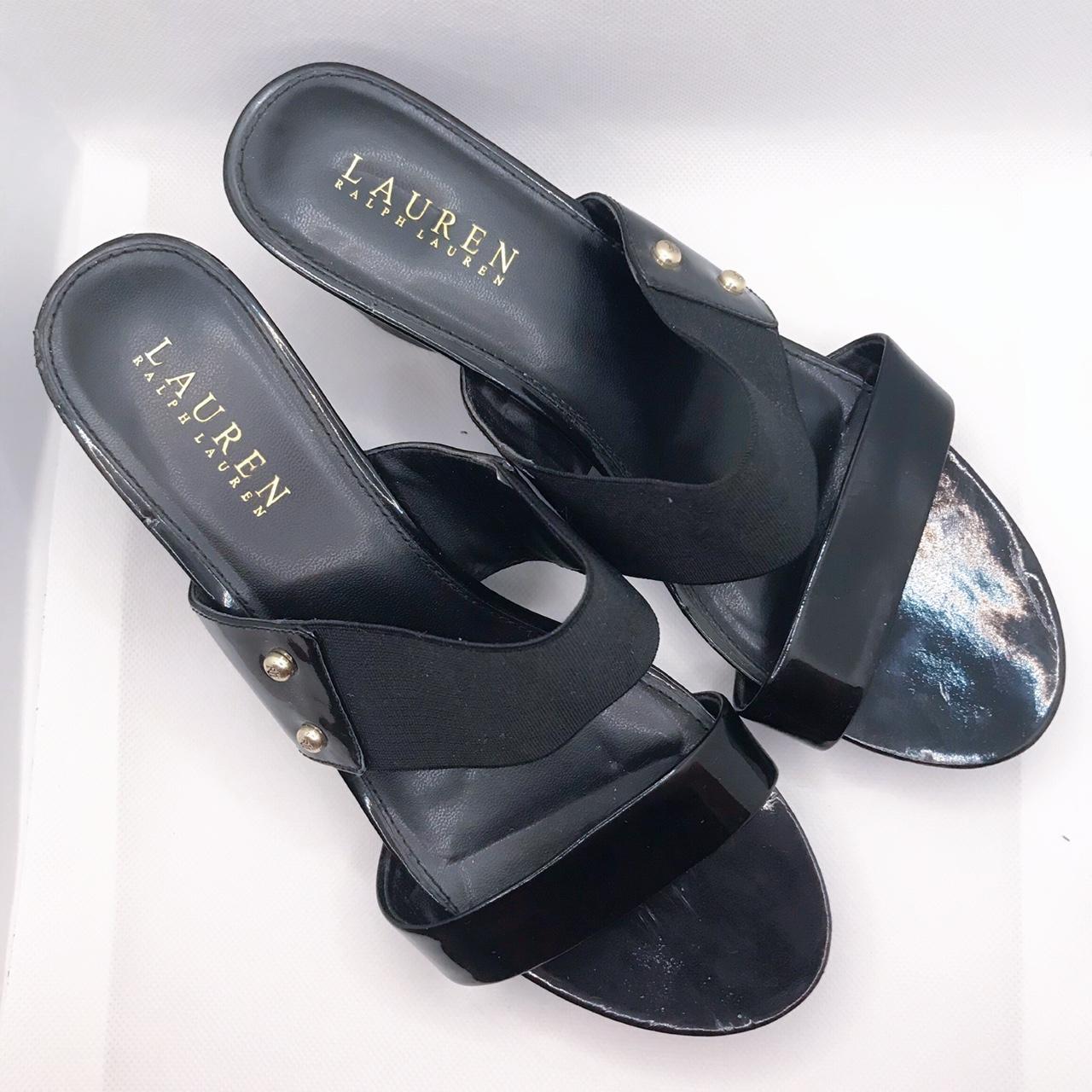 Ralph Lauren Women's Black Sandals | Depop