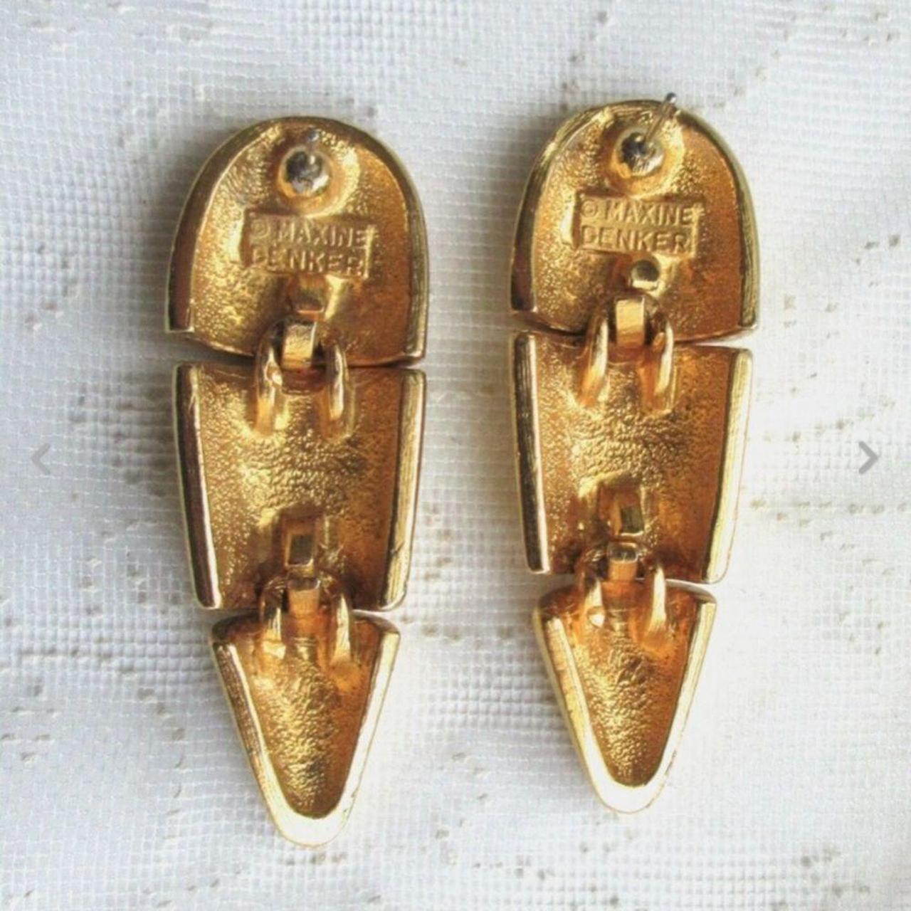 Vintage 1980’s Maxine Denker hotsell Gold Mod Earrings