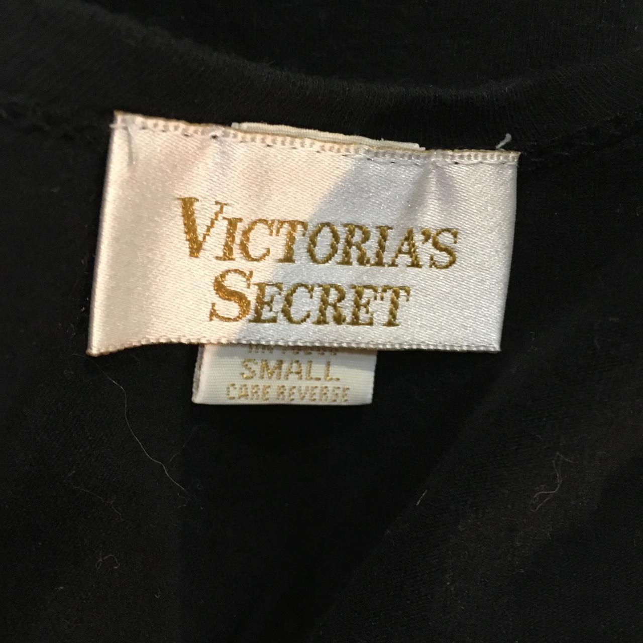 Vintage Victoria's Secret gold label black lace and... - Depop