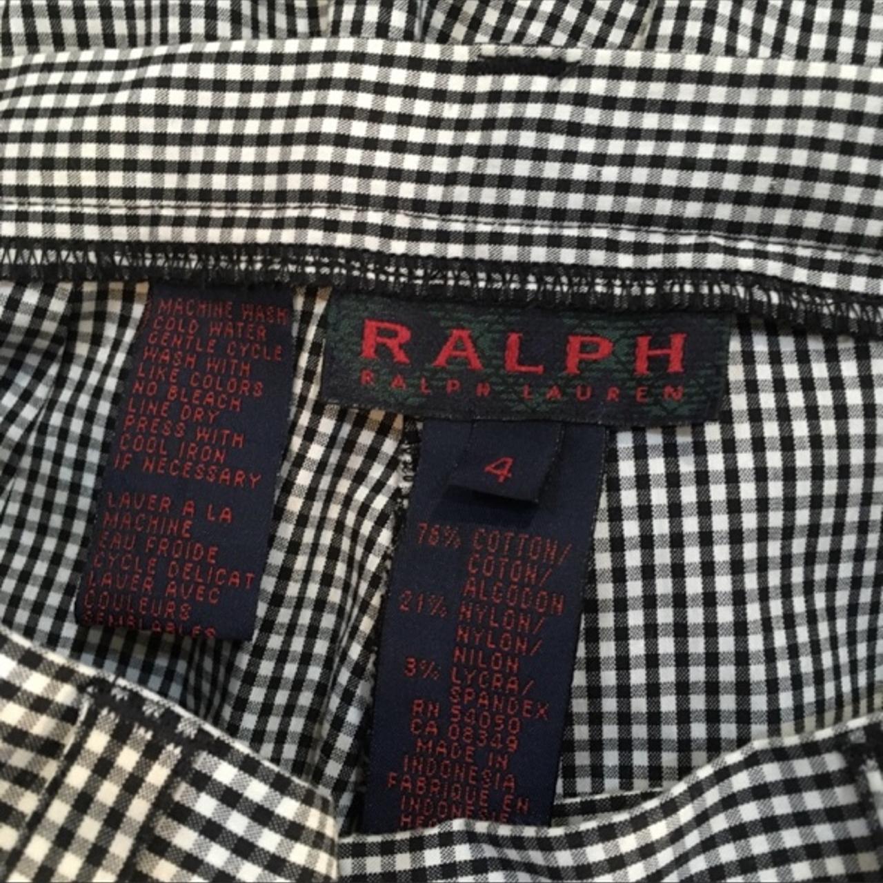 Y2K Ralph Ralph Lauren black and white gingham... - Depop