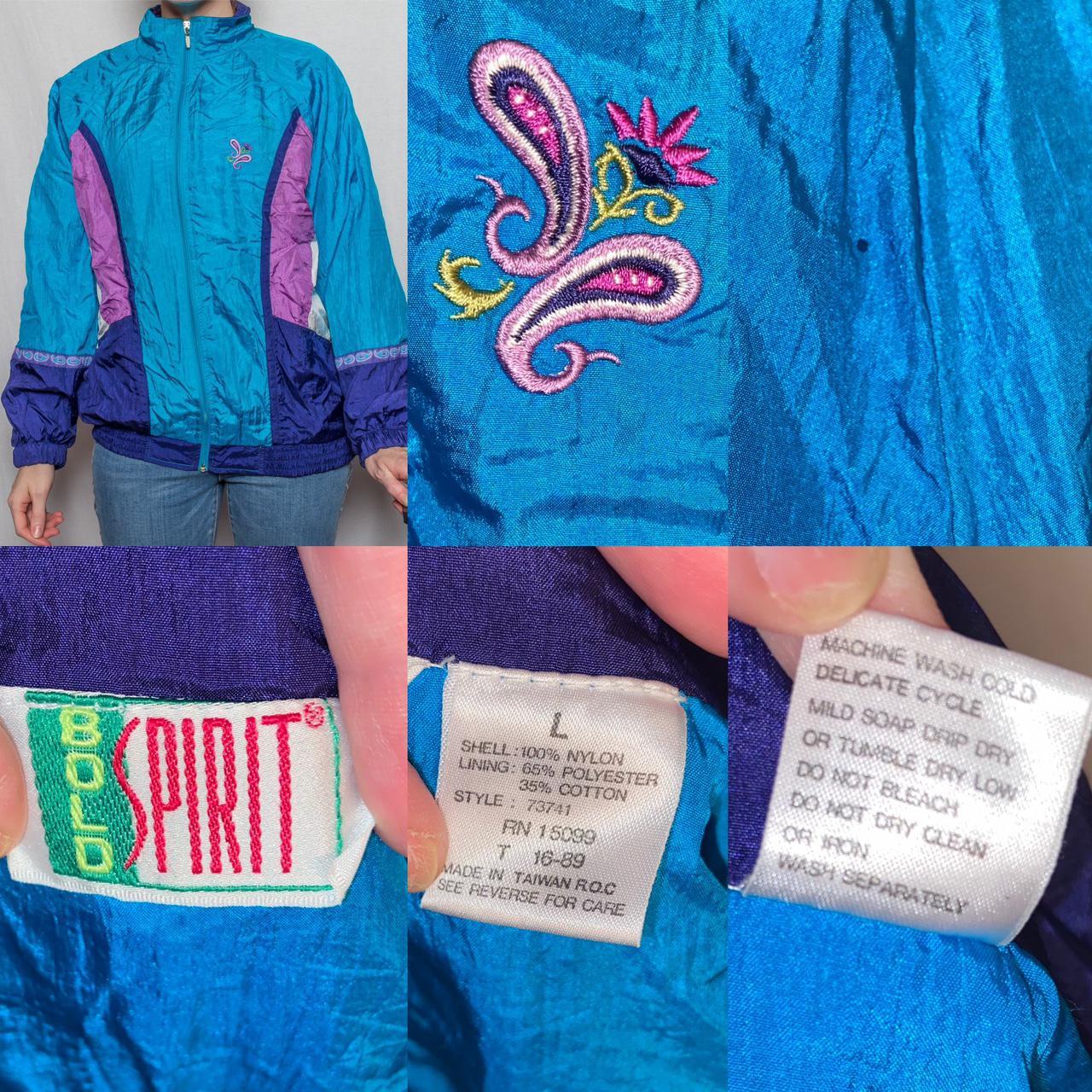 Vintage 90s FUBU Windbreaker Rain Jacket Blue and - Depop