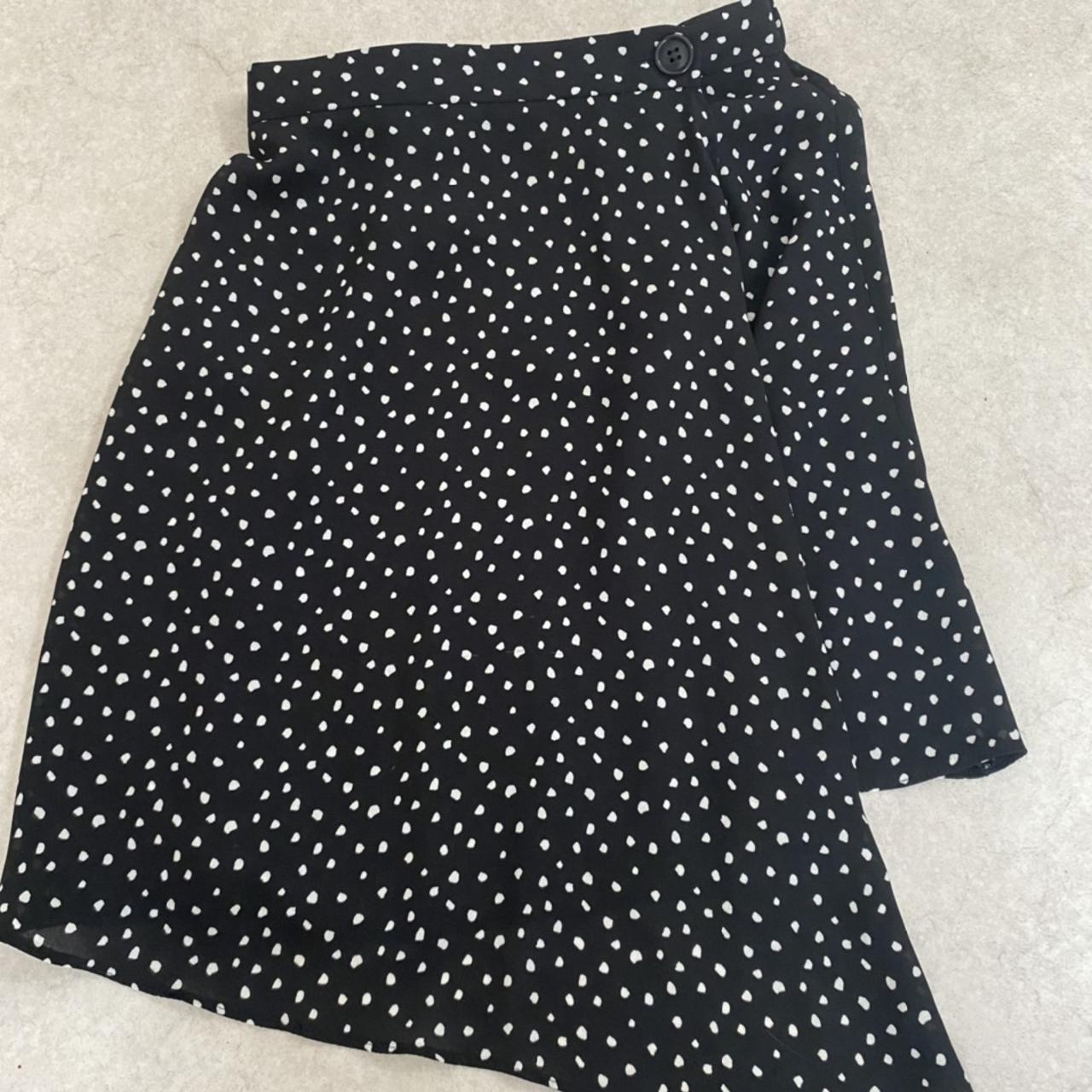 spotty skirt, polka dot skirt, midi skirt,... - Depop