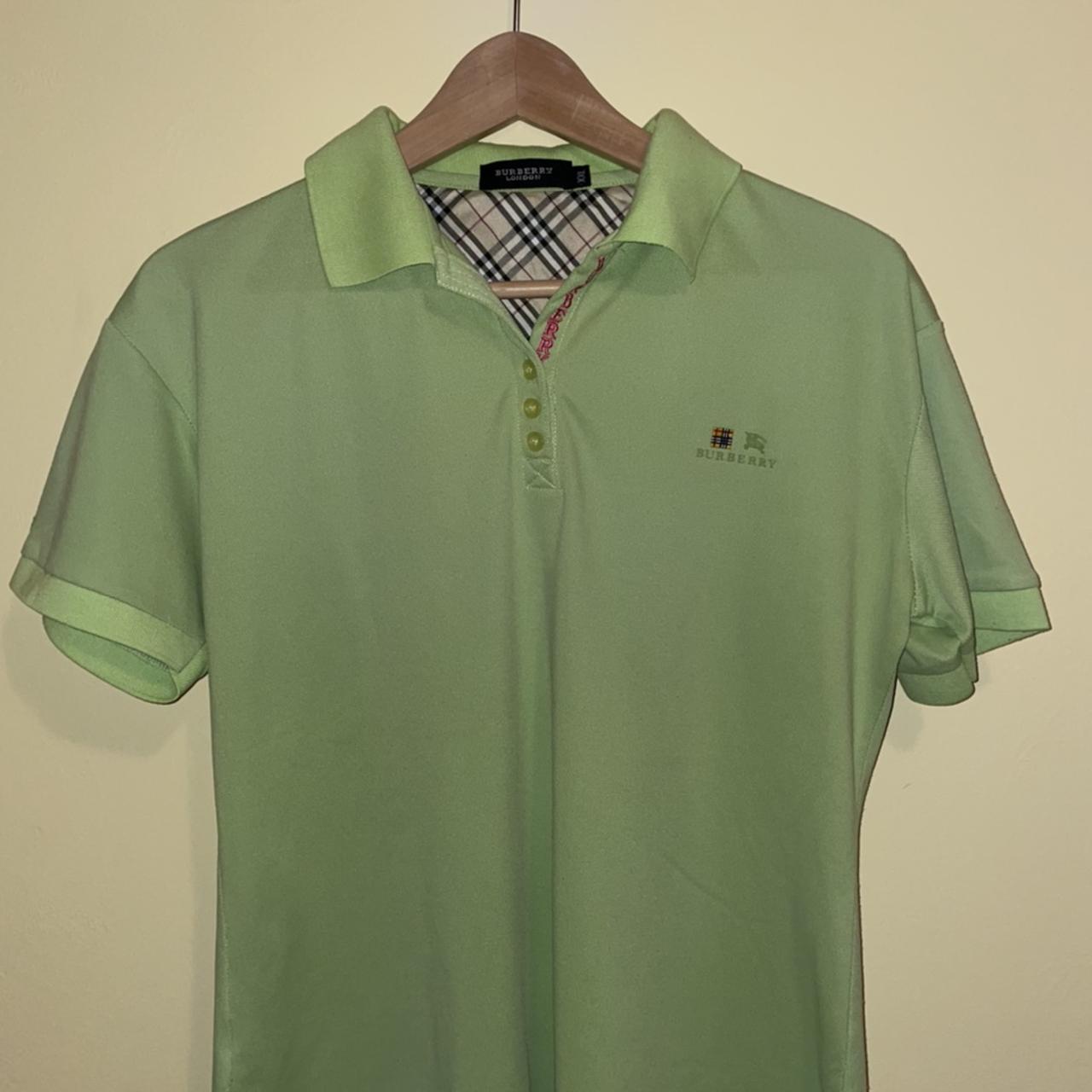 lime green burberry shirt