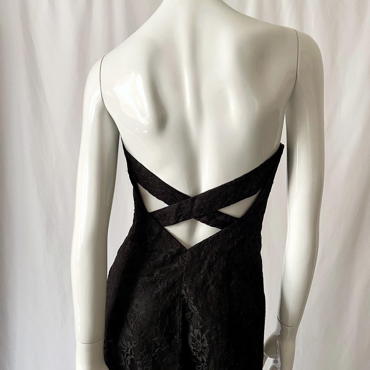 Vintage 90s Lace Bustier Dress Gorgeous black... - Depop