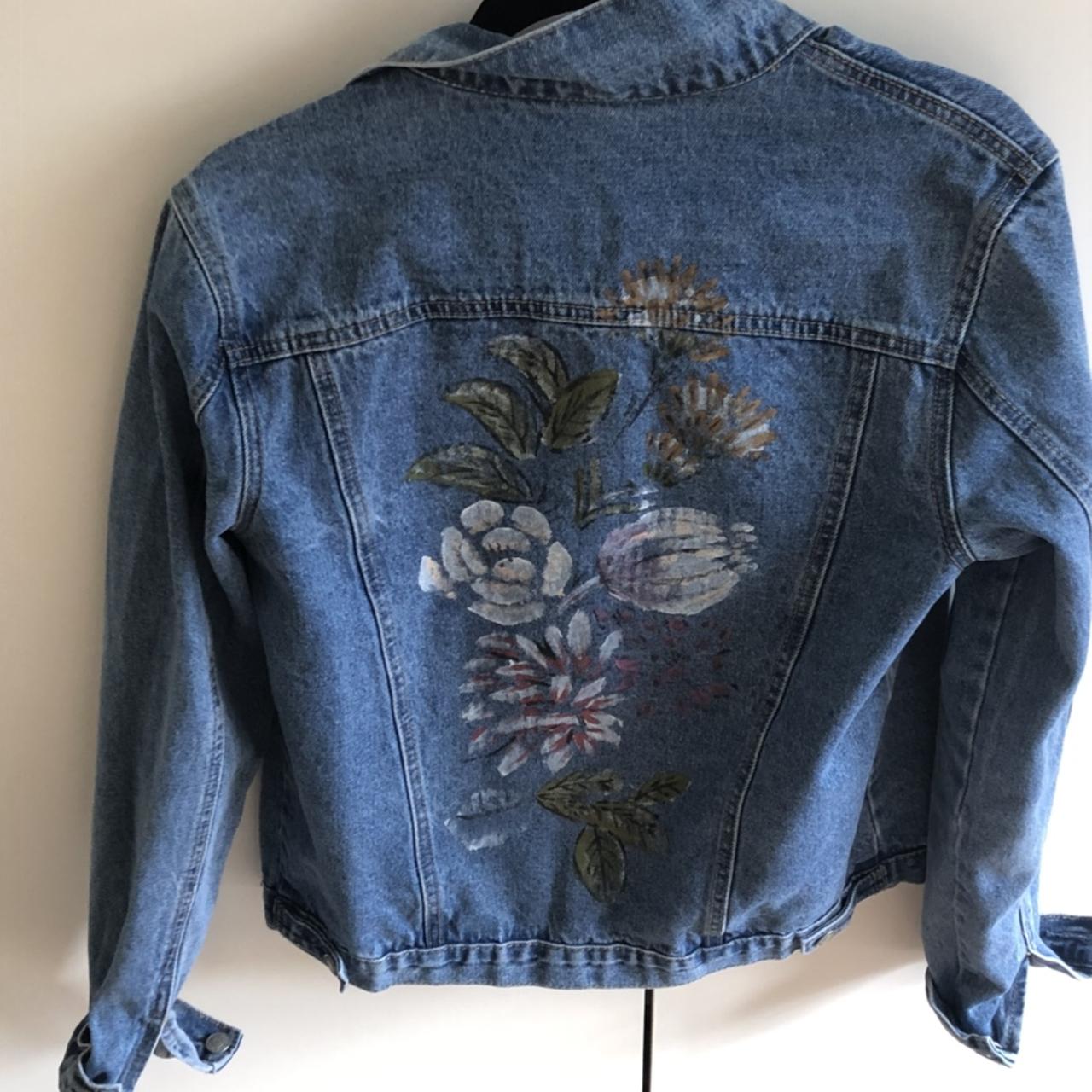 Tantrums Womens Denim Jacket M Medium Embroidered Floral 100% Cotton  Colorfull | eBay