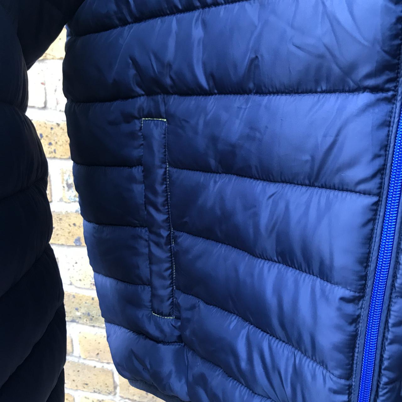 Michelin navy blue puffer lightweight jacket with... - Depop