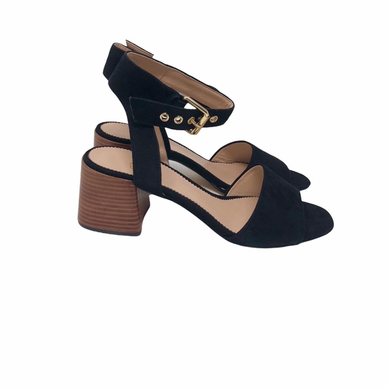 J. Crew Penny Ankle-Strap Sandals in Black... - Depop