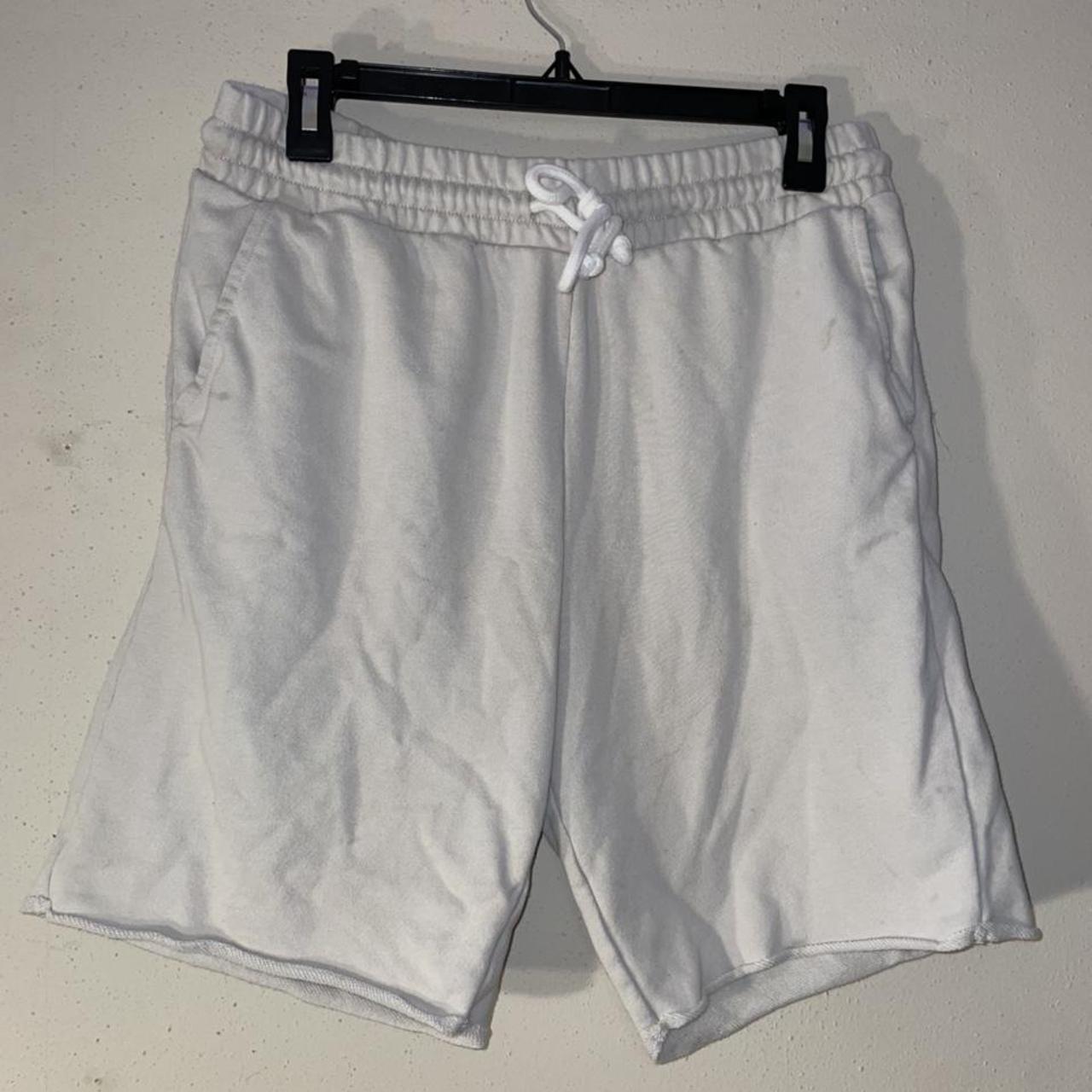 H&M Men's Tan Cotton Drawstring Shorts Size... - Depop