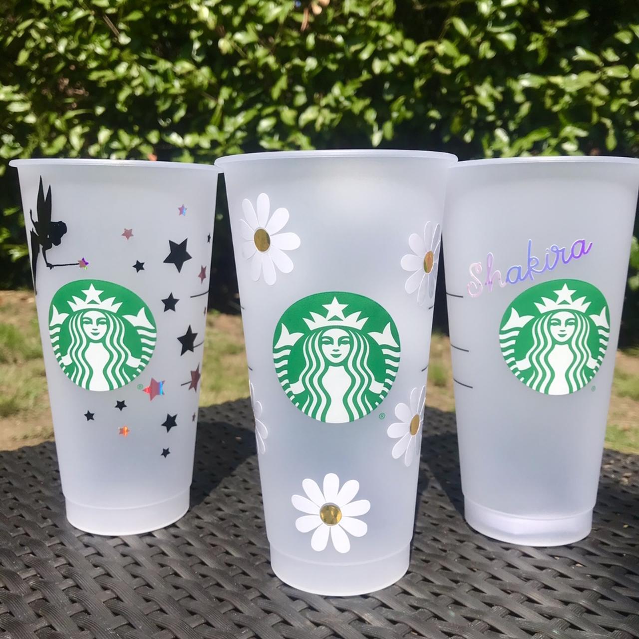 🎀 LV print Official Starbucks Cold Cup 🎀 Reusable - Depop