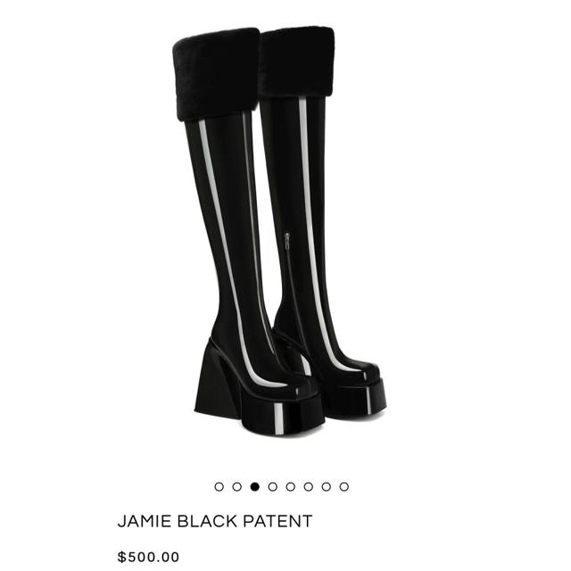 Jamie Naked Wolfe boot size 7 black patent. Brand... - Depop