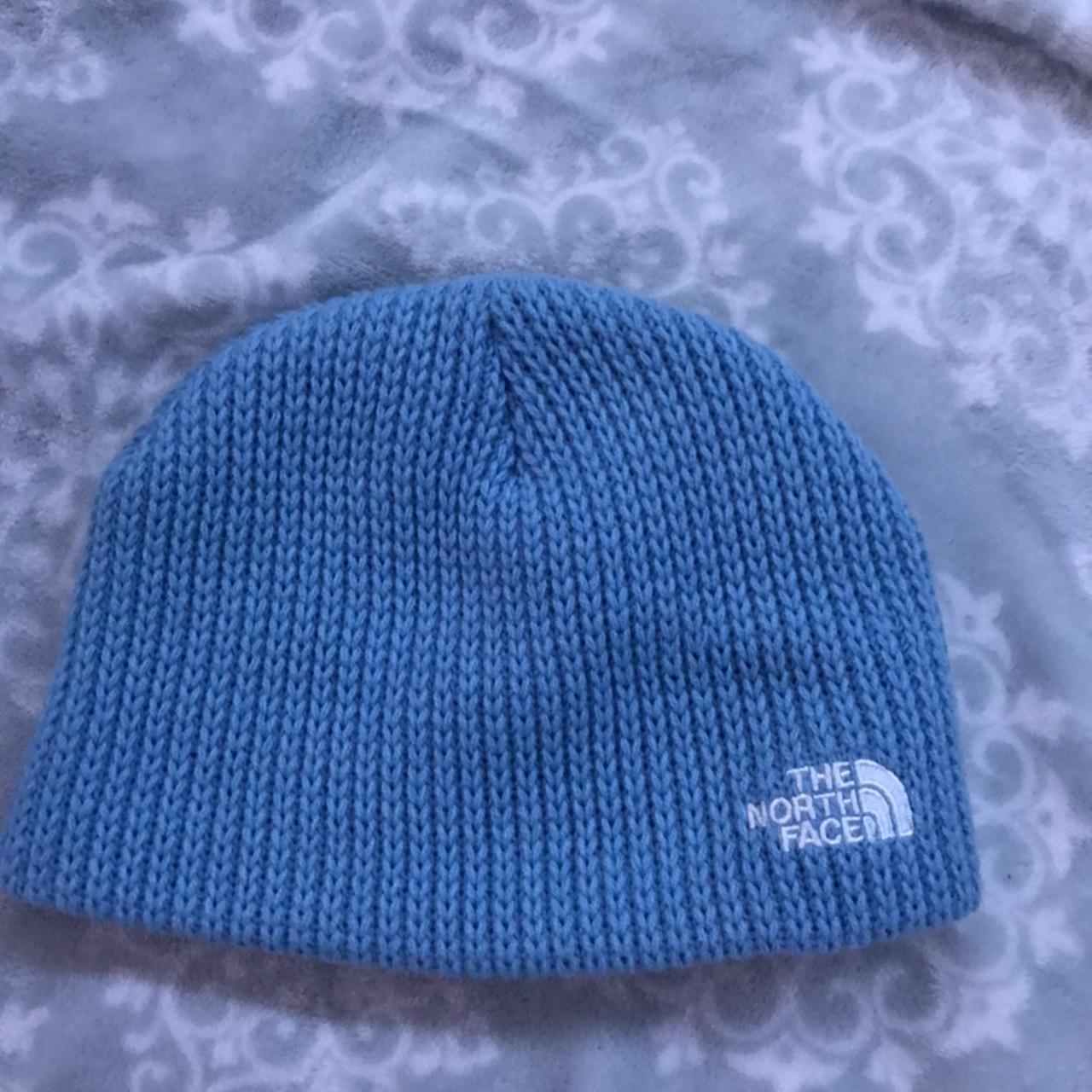 The North Face Women's Blue and White Hat | Depop