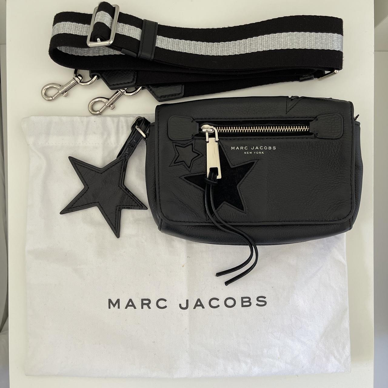 Authentic Marc Jacobs Black Star Embroidered Leather... - Depop