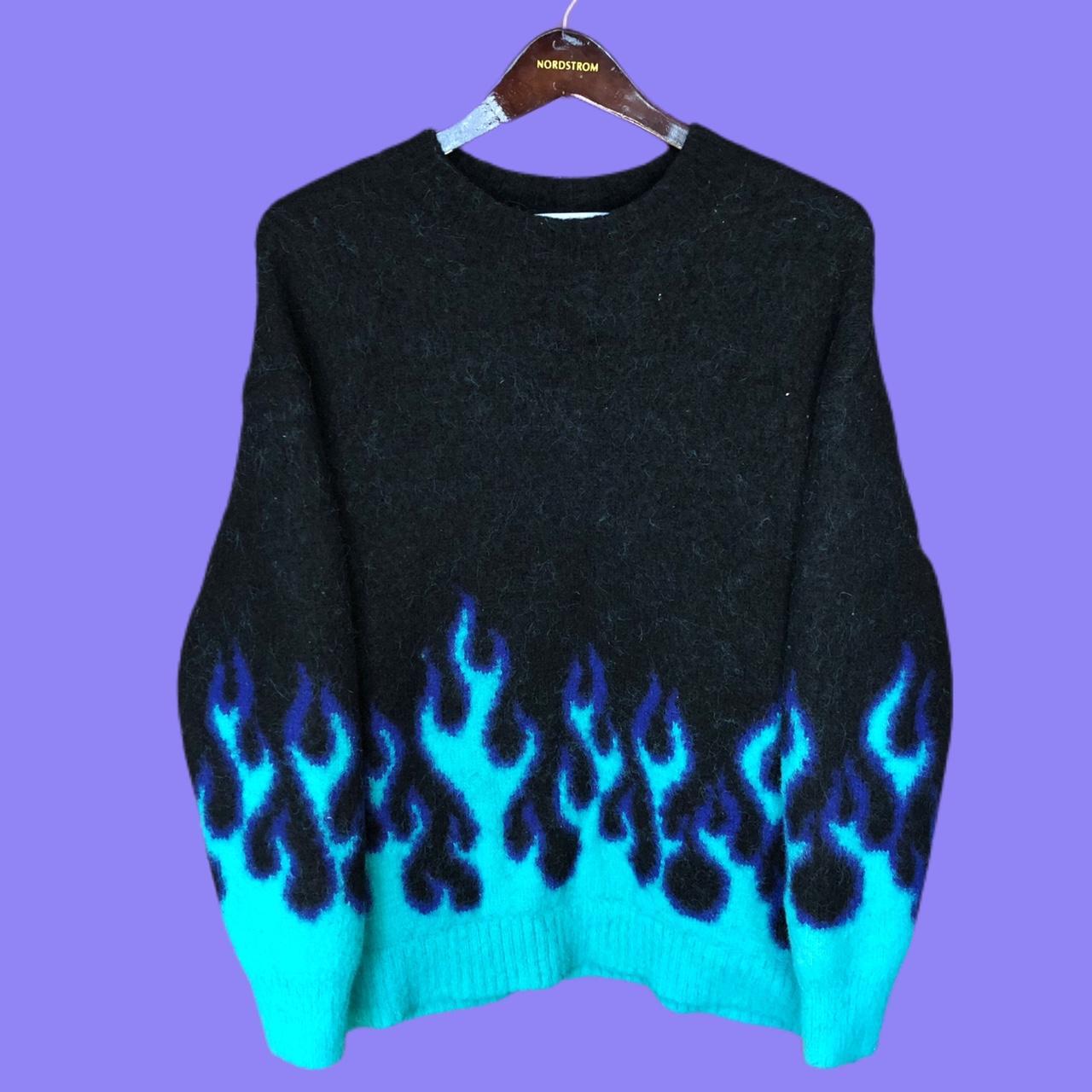 adika blue fire sweater