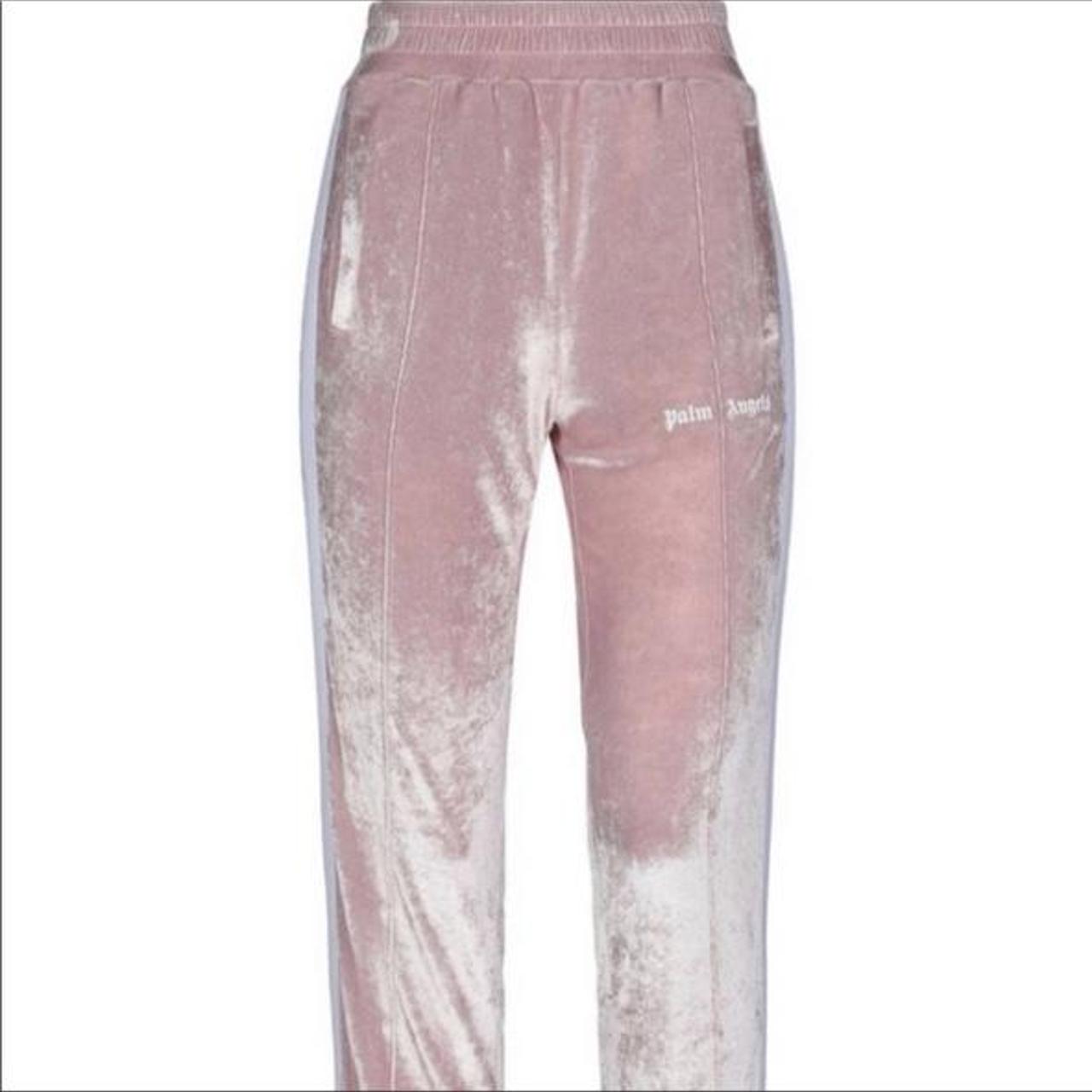 Palm Angels Women's Pink and White Trousers (2)