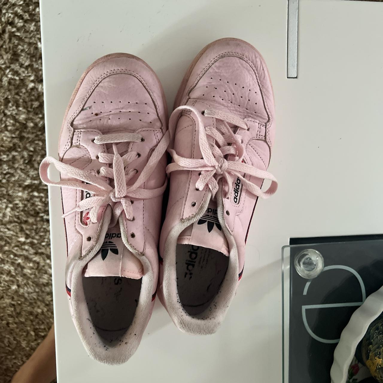 tan and pink adidas