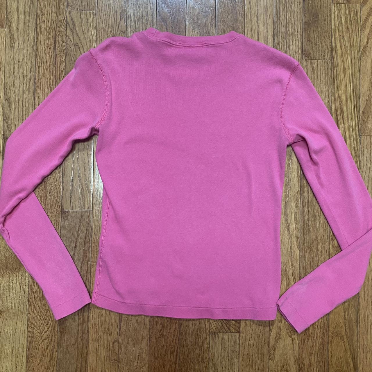 Ralph Lauren sport vintage pink long sleeve logo... - Depop